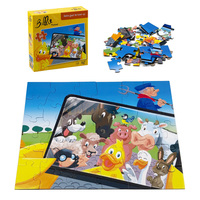 Fabricant personnalisé Jeu de puzzles 30 pièces de puzzle animal de grande taille Puzzle interactif en papier d'apprentissage Puzzle pour enfants