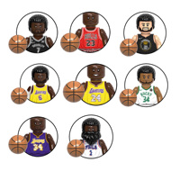 Figuras de Jugadores de Baloncesto en Mini Bloques de Construcción, Juguete Educativo para Niños, Modelo de Estrella de Dibujos Animados, Regalo G00107