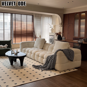Nuevo Sofá Modular de Terciopelo Tufted Convertible de Lujo y Tendencia - Comodidad Ergonómica Duradera para Sala de Estar, Muebles para el Hogar - Product Image 1