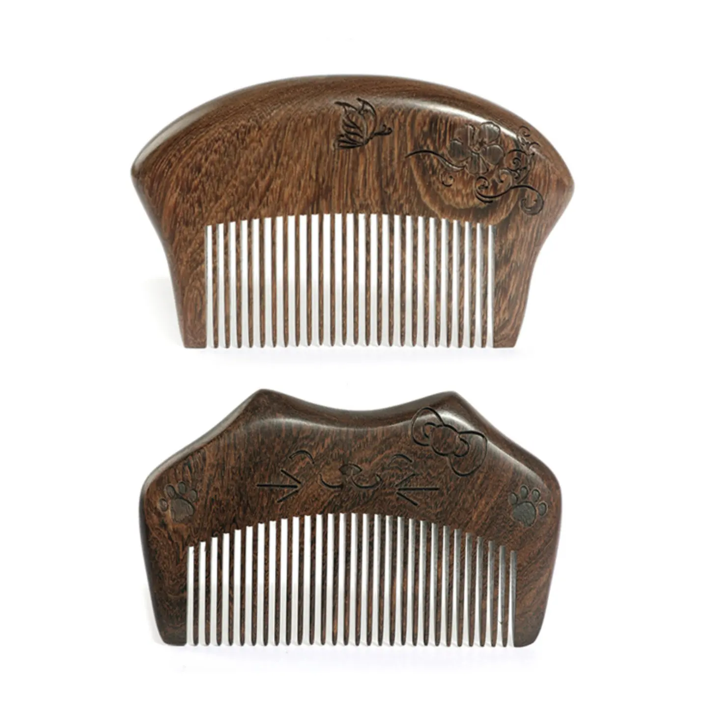 High Quality Exquisite Workmanship Small Wooden Baby Hair Comb Sets