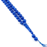 Collier de prière musulman personnalisé avec 51 perles de 10 mm, perles en acrylique, collier islamique, chapelet arabe