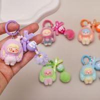 Porte-clés en peluche Kawaii pour petite fille, adorable poupée en vinyle, jouet en peluche, cadeau pour enfants, à suspendre au sac, anniversaire, Noël