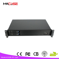 Casing Server penyimpanan bodi pendek 1,5u terpasang di rak grosir HDD Bays Mini ITX sasis aluminium faktor bentuk MicroATX harga rendah