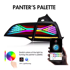 DK <span class=keywords><strong>Motion</strong></span> Upgrade luci posteriori a LED per Tesla modello 3 modello Y 2018-2023 gruppo luci posteriori a Led modificate luce dinamica Streamer - Product Image 6