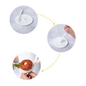 Plateau à gâteau, ciseaux à fleurs, tulipes, Rose, buse pour ongles décor, rehausseur, Fondant crème, transfert, cuisson pâtisserie, cuisine, 9 pièces/ensemble - Product Image 6