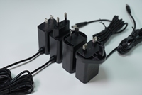 Adaptateur secteur Royal 12V 1A AC/DC 3.5mm DC5.5 * 2.1 prise noir/blanc PC/ABS matériel connexion enfichable 12W entrée US éclairage LED