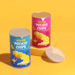 Custom Printed Cardboard Core Cylinder Tubes for <strong>Popcorn</strong> Chips Crispy Airtight Packing Food Grade Paper Canister Packaging - Product Image 6