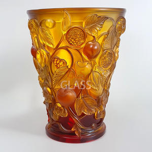 Hand Carved Home Decor Crystal Glass Fruit Style Vase - Product Image 5