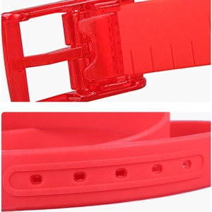 高品质男女硅胶腰带 塑料扣糖果色腰带 - Product Image 4