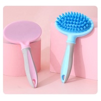 Peignes de massage pour chat en fil d'acier à fond souple Aiguille en nylon colorée Laine anti-flottante Outils écologiques en PP TPR Épilation des animaux de compagnie