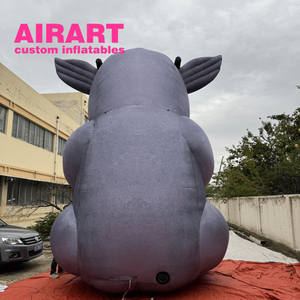 Juguete de rinoceronte inflable de 5m de altura para decoración de Centro de Actividades de zoológico, globo de rinoceronte inflable personalizado disponible - Product Image 5