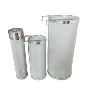 Popular model 300 400 800 micron stainless steel grain filter basket / SS mesh bucket filter for beer homebrewing