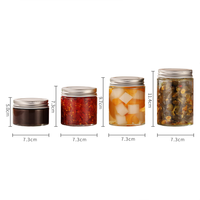 Stoples Kaca Bening 380ml dengan Tutup Logam untuk Pengalengan Selai, Kue Kering, Salad, Permen, dan Penyimpanan