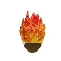 Masque intégral en latex unique pour cosplay, tête de squelette flamme effrayante, pour Halloween, carnaval, fête, accessoires de costume