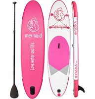 Planche à pagaie gonflable SUP de haute qualité personnalisée, couleur rose, planche à pagaie gonflable tout terrain