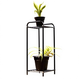Soporte para plantas vintage de hierro negro, soporte circular para flores, soporte duradero para plantas de suelo, expositor de hierro para plantas en maceta - Product Image 3