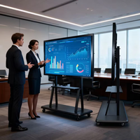 Tableau blanc interactif multimédia tout-en-un avec écran tactile LED de 55 pouces, téléconférence, écran LCD, en vente