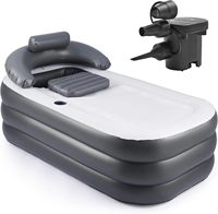 Baignoire à glace gonflable rectangulaire moderne en PVC, pliable et autoportante, pour spa et immersion
