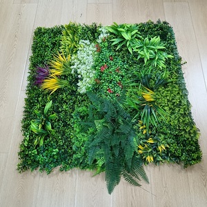 Panneau mural végétal artificiel en plastique durable <span class=keywords><strong>pour</strong></span> décoration de mariage et de Noël 100x100cm intérieur/extérieur suspendu - Product Image 3