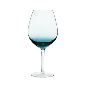 Toptan yaratıcı kadeh hediye mavi cam kristal kırmızı beyaz şarap bardağı Tumbler cam düğün dekorasyon