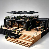 SKYLINE Maison conteneur modulaire démontable à deux étages de 20 pieds et 40 pieds, cabine, café, bar, restaurant, salle de sport, hôtel, bâtiment commercial