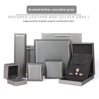 Boîte à bijoux personnalisée en cuir PU avec logo estampé à chaud pour bague, bracelet, collier, boîte à bijoux