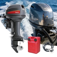 Mesin Perahu Luar Papan Yamaha 2 Silinder 40HP Baru 2-Tak Bertenaga Bensin 698cc OEM untuk Retrofit/Peningkatan
