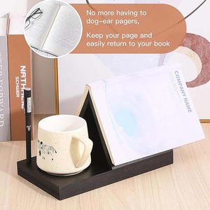 Signet Triangle en <span class=keywords><strong>bois</strong></span> avec porte-boisson support de nuit porte-livre comptoir porte-recette livre en <span class=keywords><strong>bois</strong></span> lecture repos avec fente - Product Image 3