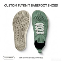Chaussures minimalistes en tricot pour hommes et femmes, dessus en similicuir, semelle extérieure en caoutchouc, bout large, zéro drop, antidérapantes