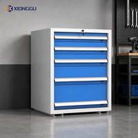 Armoire à outils mécaniques à cinq tiroirs, coffre de rangement en acier verrouillable pour l'entretien et la réparation des installations industrielles