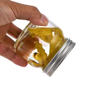 Almacenamiento de alimentos Mantequilla Cacahuete Contenedor de boca ancha Tapa de oro plateado Venta al por mayor Jelly Split Lid 100ML 120 150 200 500 350 1L - Product Image 3