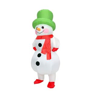 Factory Custom Made Christmas <b>Inflatable</b> Snowman Adult Unisex Mascot <b>Costume</b> with Polyester Material and Easy Setup for Parties - Product Image 1
