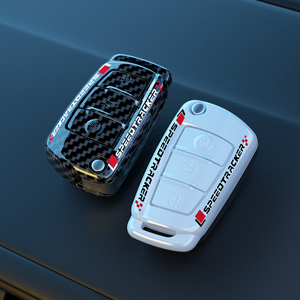 Étui de protection pour <span class=keywords><strong>clé</strong></span> de voiture en ABS fibre de carbone tendance pour <span class=keywords><strong>Audi</strong></span> 8L <span class=keywords><strong>8P</strong></span> B6 B7 B8 C5 C6 R8 A1 <span class=keywords><strong>A3</strong></span> Q3 A4 A5 - Product Image 2