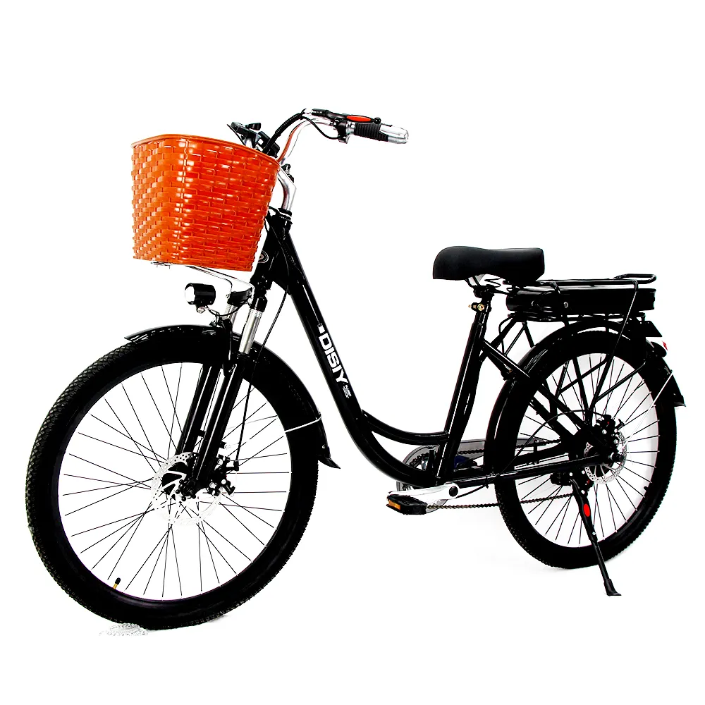 DISIYUAN 36v electric bike 48v motorized 24 26 inch 500w european warehouse city ebike electric bicycle velo electriq