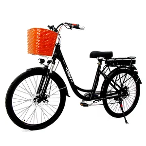 DISIYUAN 36v 전기 자전거 48v 전동 24 26 인치 500w 유럽 창고 도시 ebike 전기 자전거 벨로 전기 전기