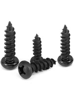 Vis autotaraudeuse miniature à tête cylindrique cruciforme en acier au carbone trempé PA, plaquée zinc noir, pour applications électroniques, classe 8.8 (pouces)