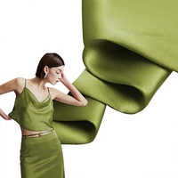 En stock Tissu brocart 100% Soie de mûrier 16 mommes, largeur 114 pouces, 120 couleurs, résistant à l'abrasion, pour vêtements de nuit, lingerie et accessoires pour cheveux