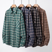 Chemise à carreaux thermique brossée pour homme, chemise en flanelle décontractée, coupe ample, vente en gros B2B, fournisseur mondial, usine