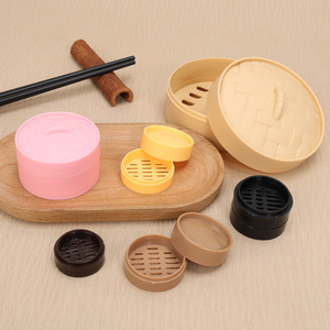 ABS plastic simulated steamer, decompression bun packaging steamer, DIY playhouse <b>mini</b> kitchen steamer prop - Product Image 4