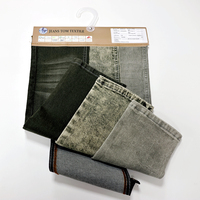 Tela vaquera de sarga teñida con hilo de algodón/poliéster/spandex de 9.4 oz, clásica de verano, de alta elasticidad para moda de jeans