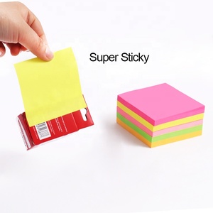 Adesivi di carta Foska, indici adesivi quadrati colorati, blocco note con confezione termoretraibile per cancelleria e forniture scolastiche - Product Image 3