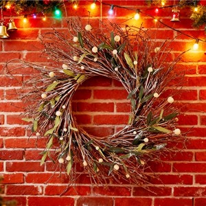 Chất lượng cao thân thiện với môi giáng sinh Vòng hoa cho bán buôn. Trang trí cửa. Chi nhánh Vòng hoa. Trang trí thủ công độc đáo. - Product Image 5
