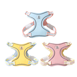 Dog leash, <b>macaron</b> double-sided harness, sturdy and durable Oxford cloth color-blocked reflective harness. - Product Image 5