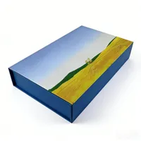Boîte cadeau de luxe à conception personnalisée, boîte magnétique haut de gamme en forme de livre pour l'emballage de rouges à lèvres, d'huiles essentielles et de perruques
