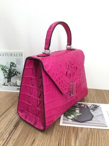 Nouveau sac à bandoulière en cuir de crocodile véritable imperméable pour femmes avec rabat, sacs à main tendance - Product Image 4