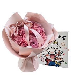 Bouquet éternel de roses Mobo, cadeau de <span class=keywords><strong>la</strong></span> Saint-Valentin, anniversaire, mariage, savon de luxe en poudre douce de haute qualité, style INS, LED, confession - Product Image 3