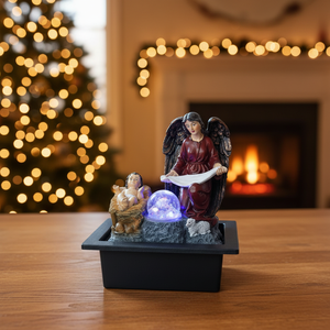 Fuente de Agua con la Sagrada Familia, Estatua de Resina del Belén para Decoración del Hogar durante Todo el Año, Centro de Mesa Relajante - Product Image 3