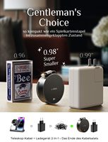 Station de charge magnétique sans fil portable LISEN 3 en 1, charge rapide, pour iPhone 16, Samsung S25, montre, AirPods, voyage