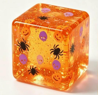 Produit transfrontalier le plus vendu : Peluche anti-stress Halloween, cube en peluche à rebond lent en forme de glace, jouet tête de citrouille araignée unisexe