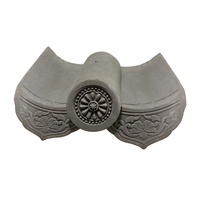 Tuiles de toit en terre cuite grises traditionnelles chinoises, tuiles asiatiques anciennes non vernissées pour pavillons de jardin et pagodes